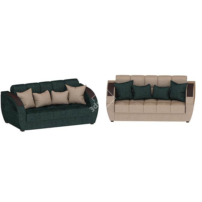 Modern Sofa with Cushions - Hoff Monreal 3D model image 4