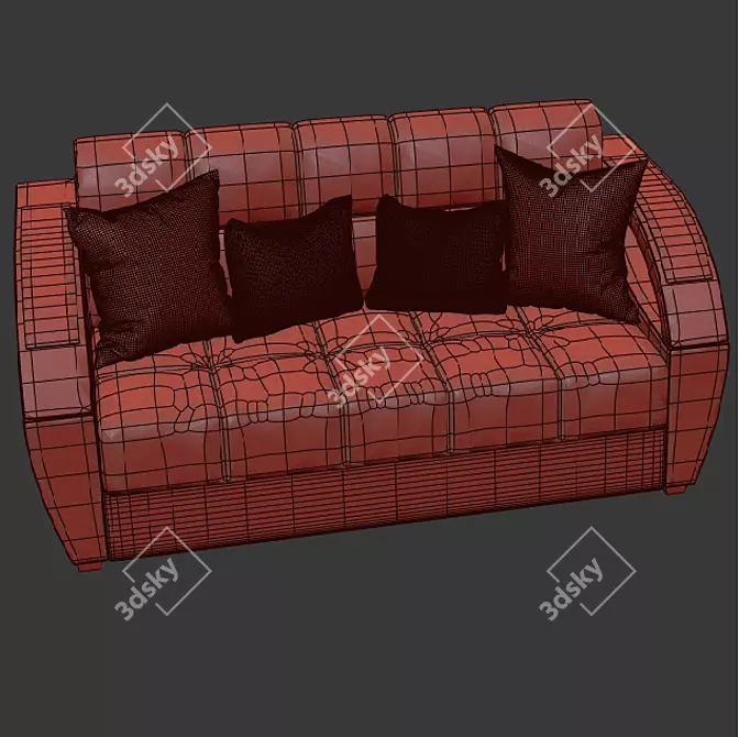Modern Sofa with Cushions - Hoff Monreal 3D model image 5