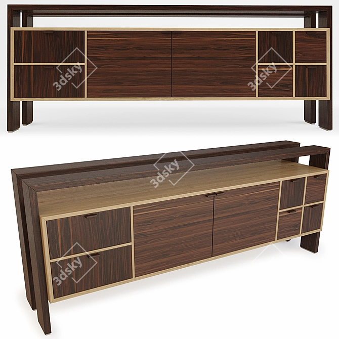 Modern Sospesa Dresser by ANNIBALE COLOMBO 3D model image 1