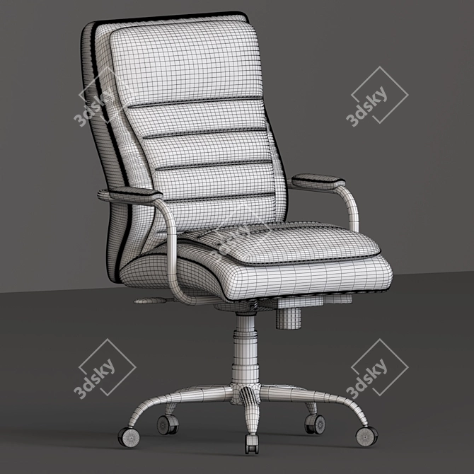 Stylish Corona Render Leather Chair 3D model image 1