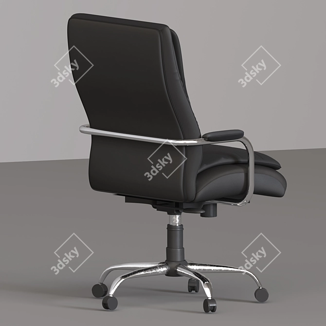 Stylish Corona Render Leather Chair 3D model image 4