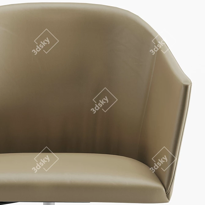 Cozy Porada Heather Armchair for Ultimate Relaxation 3D model image 2