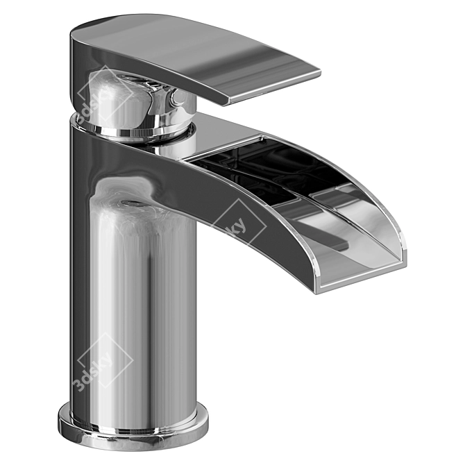 Cali Vigo Waterfall Mono Basin - Stylish Deck Mounted Mixer 3D model image 1