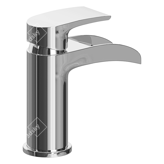 Cali Vigo Waterfall Mono Basin - Stylish Deck Mounted Mixer 3D model image 2