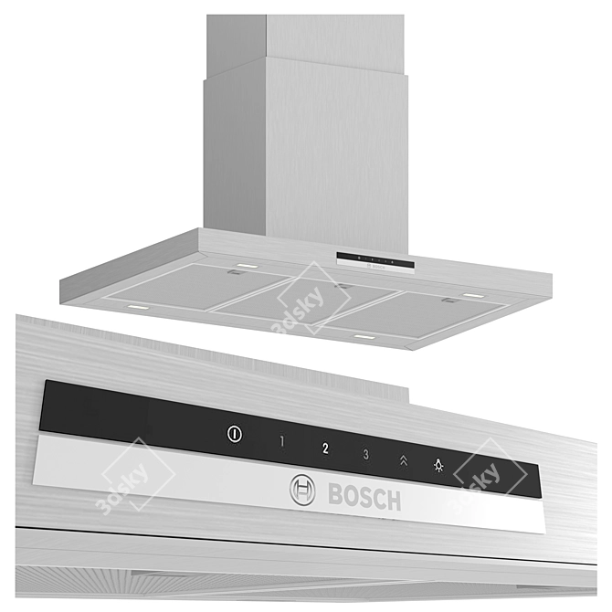 Bosch DIB97IM50 Cooker Hood: Powerful and Stylish 3D model image 1