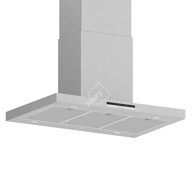 Bosch DIB97IM50 Cooker Hood: Powerful and Stylish 3D model image 2