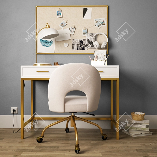 Versatile Workspace Setup 3D model image 1