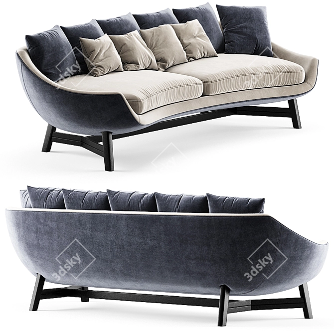 Avì Es Sofa: Contemporary Comfort and Style 3D model image 2