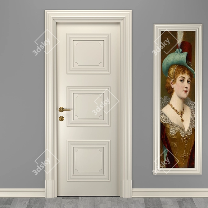 Elegant Italian Dog Door 3D model image 1