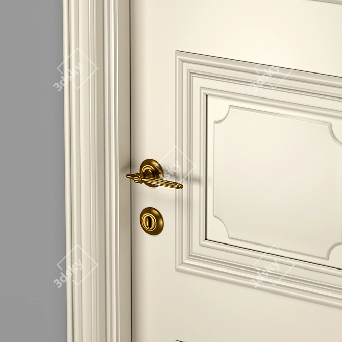 Elegant Italian Dog Door 3D model image 4