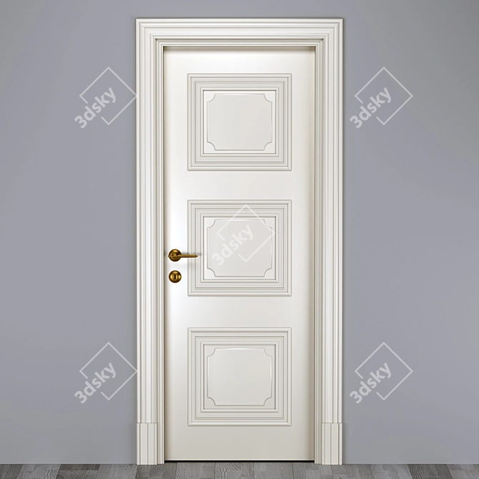 Elegant Italian Dog Door 3D model image 5