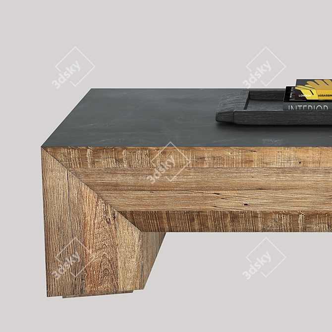 Peroba Metal Coffee Table 3D model image 4