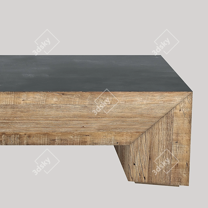 Peroba Metal Coffee Table 3D model image 10