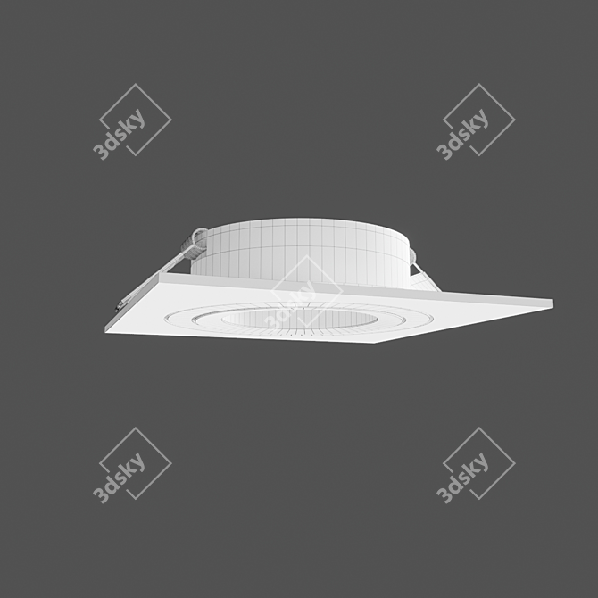 BASICO GU10 Downlight: Modern LED Luminaire 3D model image 3