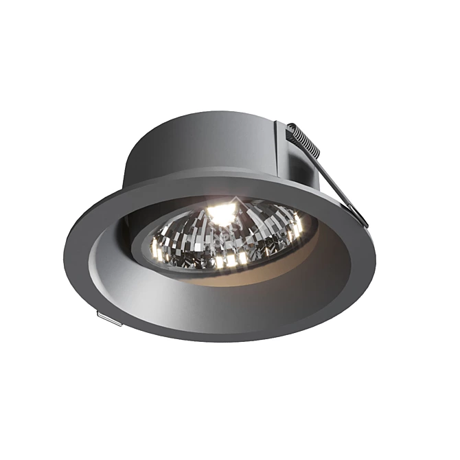 Comfort GU10 LED Downlight - Technical Elegance 3D model image 1