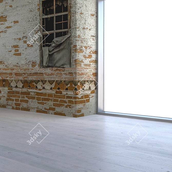 Vintage Window Texture 3D model image 3