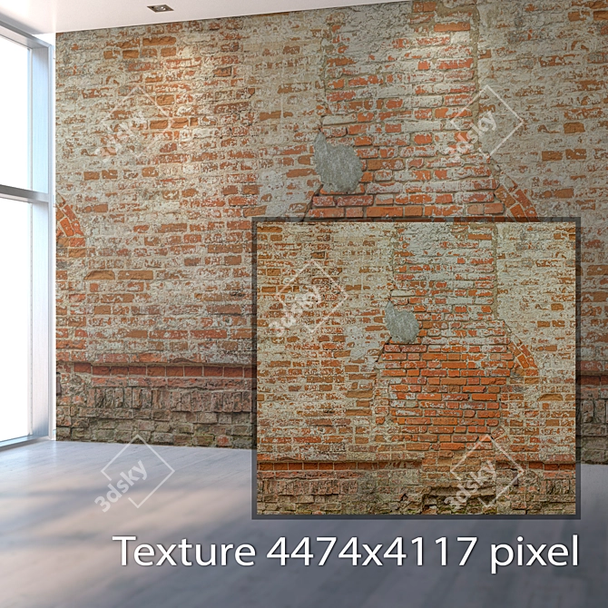 Title: Seamless Brick Wall Texture 3D model image 2