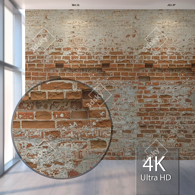 Seamless High-Resolution Brick Texture 3D model image 1