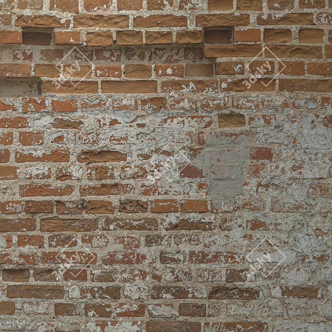 Seamless High-Resolution Brick Texture 3D model image 4