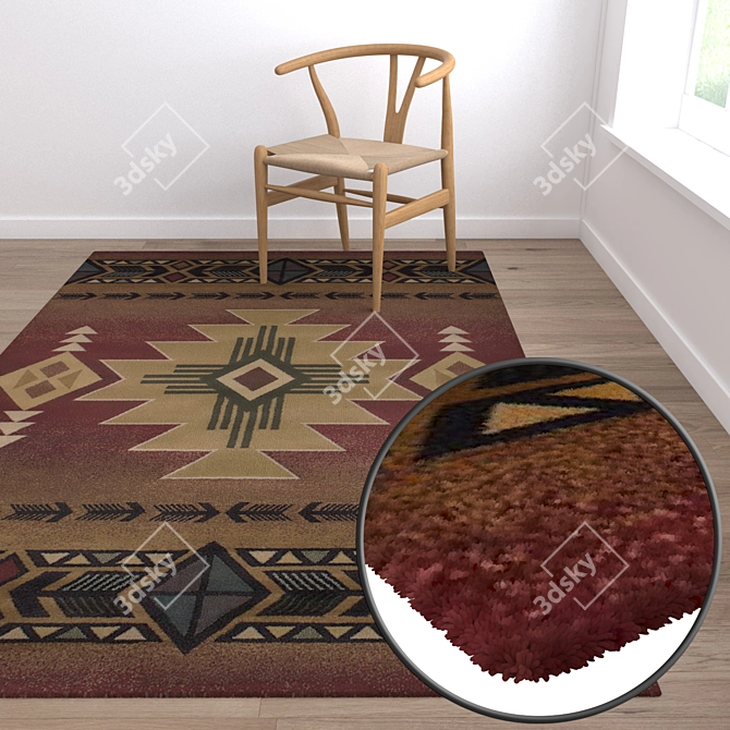 Luxury Rug Set: High-Quality Carpets 3D model image 5