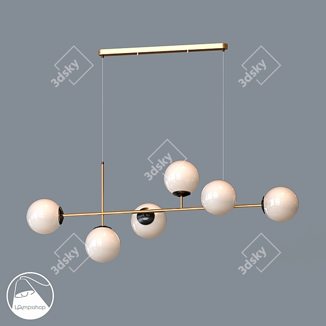 Brilliancy Chandelier: Elegant Lighting Statement 3D model image 1