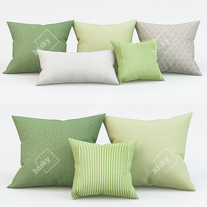 Modern Comfort Pillow Set 3D model image 1