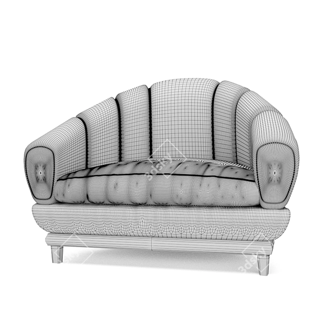 Cozy B&B Single Sofa: Real Scale, Corona Render 3D model image 19