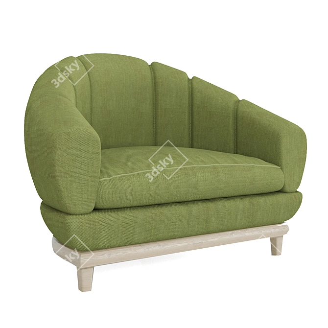 Cozy B&B Single Sofa: Real Scale, Corona Render 3D model image 23