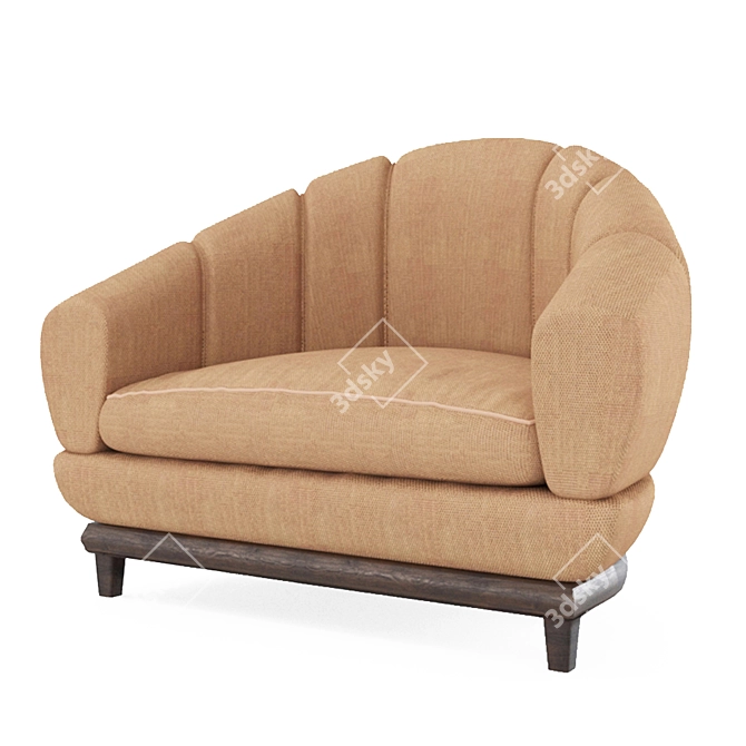 Cozy B&B Single Sofa: Real Scale, Corona Render 3D model image 24