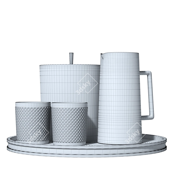 Classy Clear Double Old-Fashioned Glass 3D model image 2
