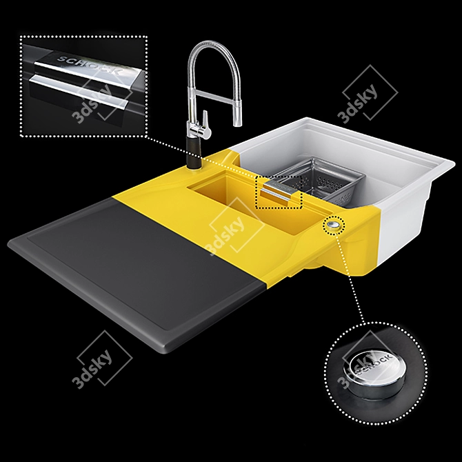 SCHOCK SINK FAUCET COMBO 3D model image 3