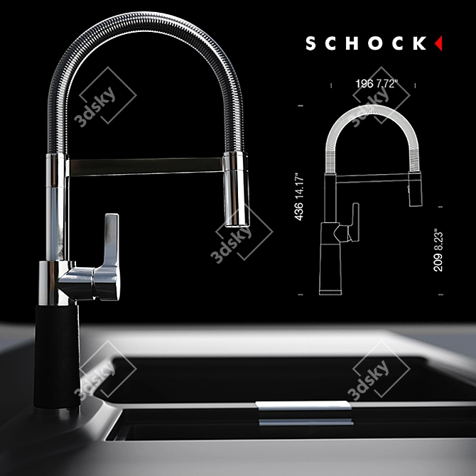 SCHOCK SINK FAUCET COMBO 3D model image 4