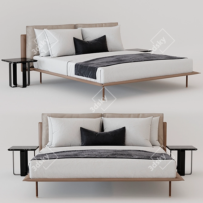 Luxury Aston Martin Bed 3D model image 1