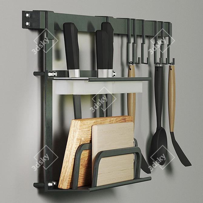 Stylish Kitchen Organizer Set 3D model image 3