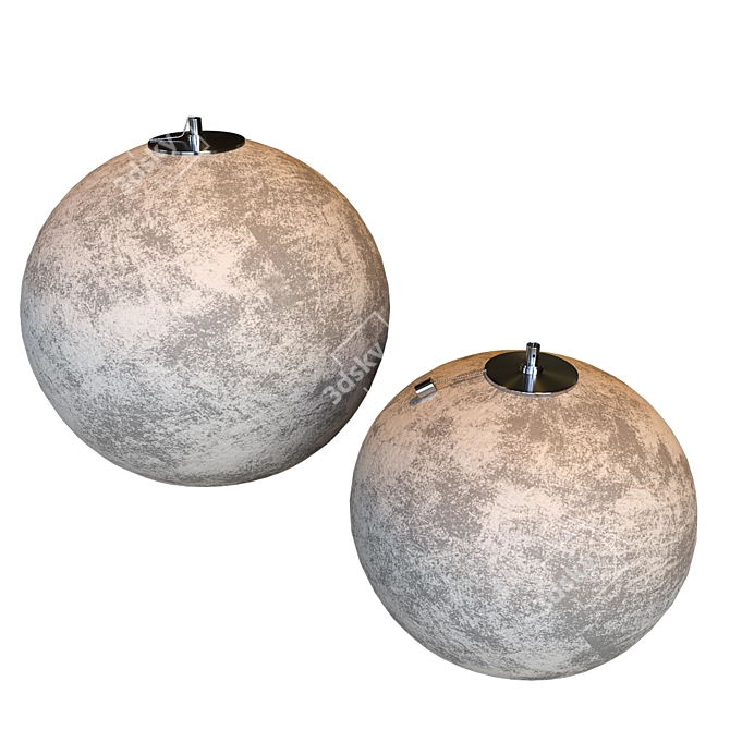 Elegant Spherical Oil Lamps 3D model image 1