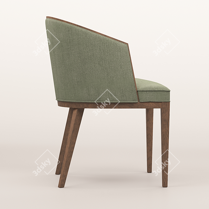 Elegant Upholstered Vanity Chair 3D model image 2