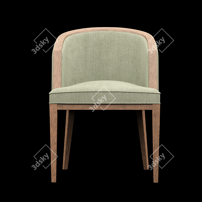 Elegant Upholstered Vanity Chair 3D model image 6