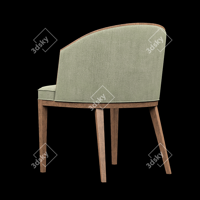 Elegant Upholstered Vanity Chair 3D model image 7