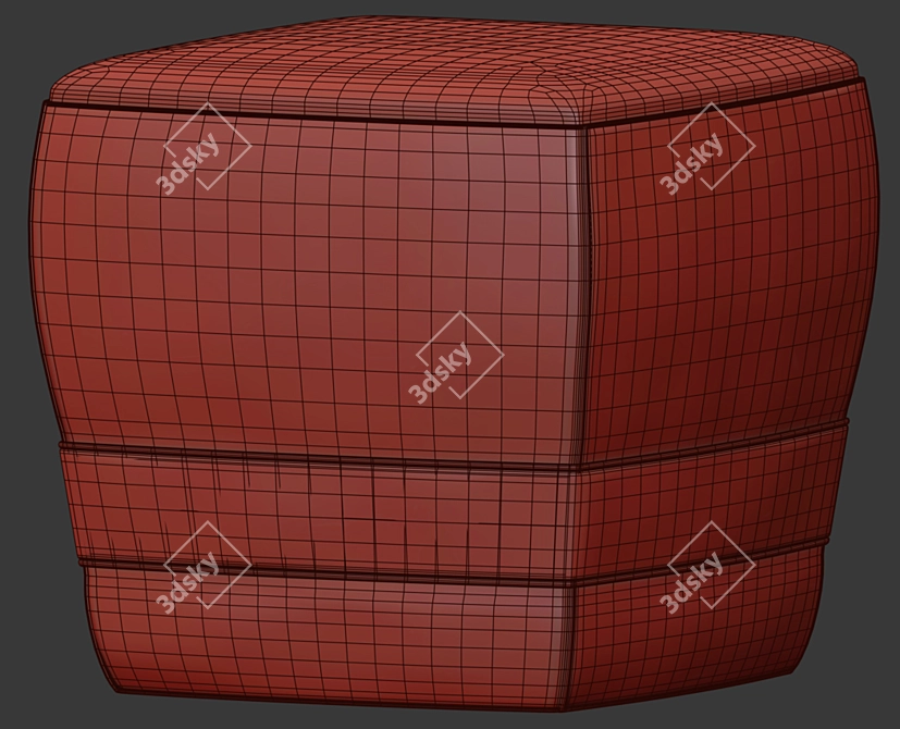 Trussardi Larzia Ottoman: Modern & Stylish 3D model image 5