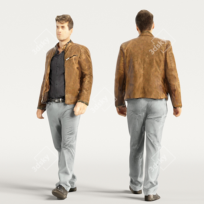 Realistic 3D Scanned Male Model 3D model image 5