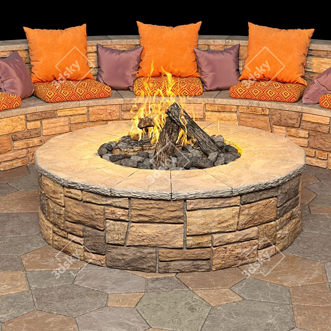  Cozy Campfire Pit 3D model image 2