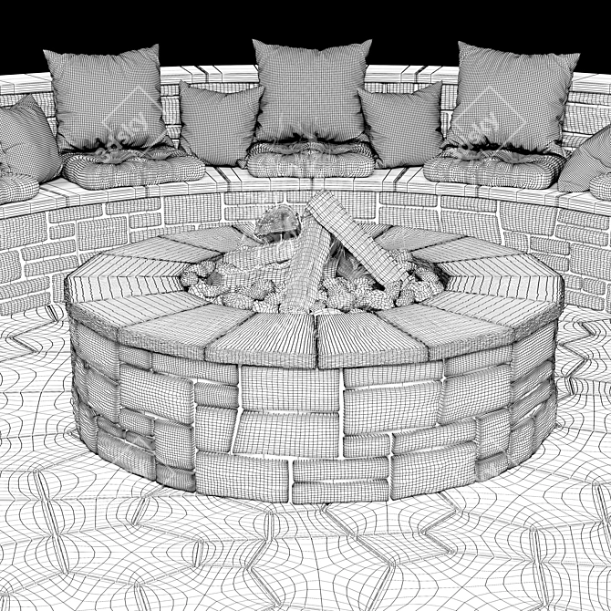  Cozy Campfire Pit 3D model image 5