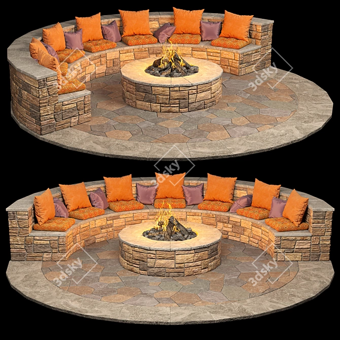  Cozy Campfire Pit 3D model image 6