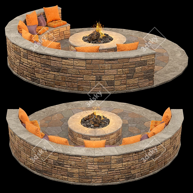  Cozy Campfire Pit 3D model image 10