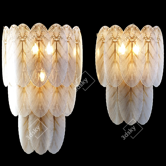 PLUMAGE-WALL01: Elegant Wall Lamp by Lampatron 3D model image 1