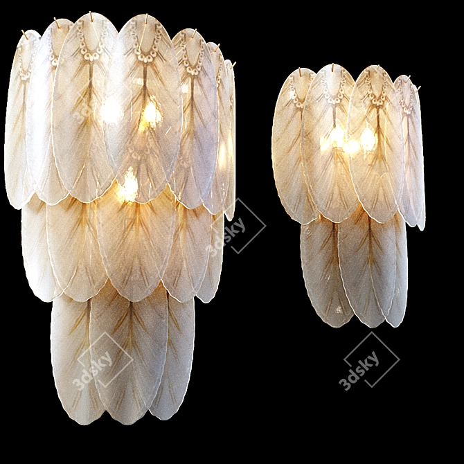 PLUMAGE-WALL01: Elegant Wall Lamp by Lampatron 3D model image 2