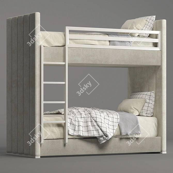 RH Carver Bed: Elegant, Spacious, Timeless 3D model image 3