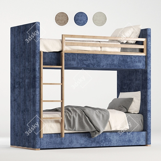 RH Carver Bed: Elegant, Spacious, Timeless 3D model image 10