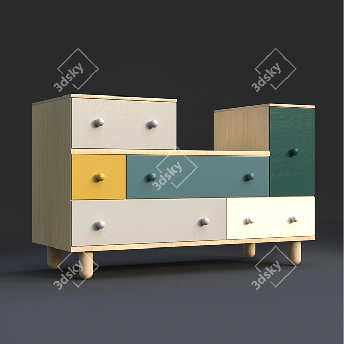 Rustic Loft Chest 3D model image 1