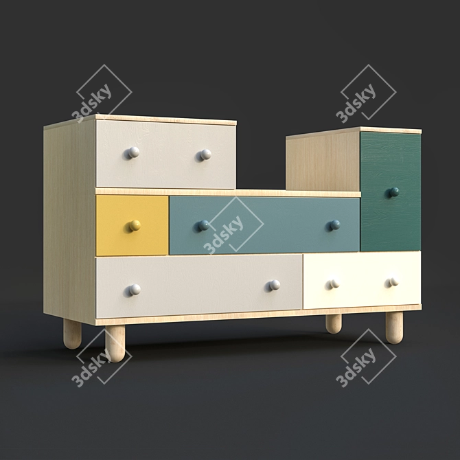 Rustic Loft Chest 3D model image 3